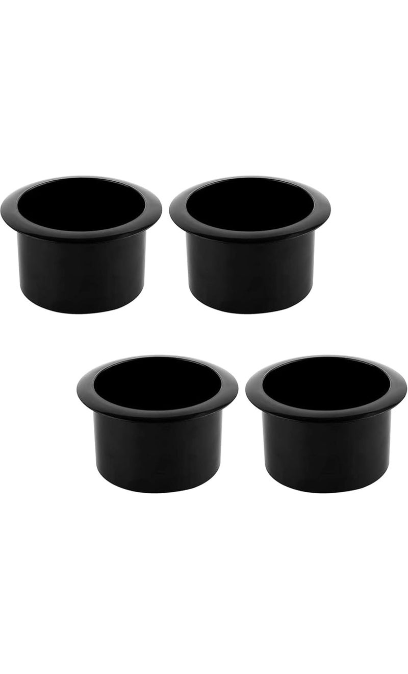 Brozon Cup Holders, Plastic Cup Can Bottle Holder, Boat Cup Holder Insert Replacement Container for Couch Car Sofa Boat Rv Recliner Truck Poker Table Black Pack of (1) - Image 1