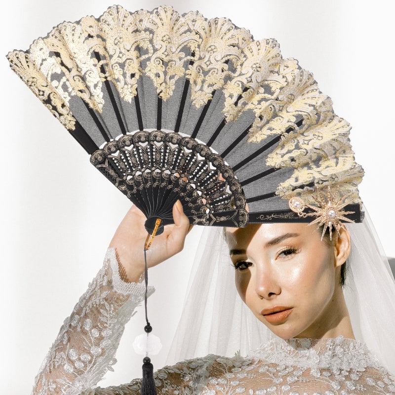 Handheld Cloth Fan with Tassel for Comfortable Experience, Strong Structure, Unique Style - Image 3
