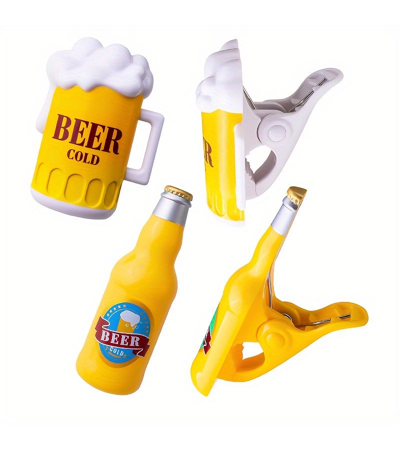 Bottle Blue Beach Towel Clip Large Plastic Clamp Prevents Towels Blowing Away for Pool Cruise Terrace - Image 1