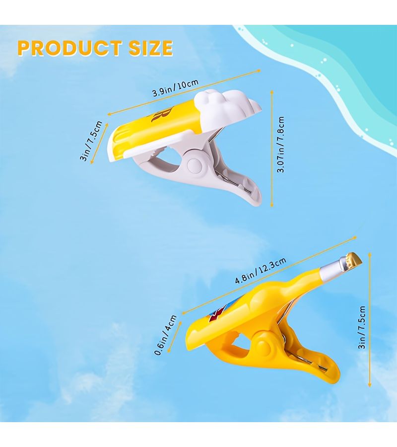 Bottle Blue Beach Towel Clip Large Plastic Clamp Prevents Towels Blowing Away for Pool Cruise Terrace - Image 3