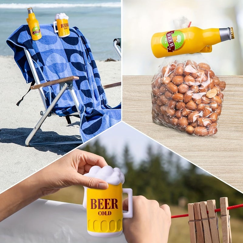 Bottle Blue Beach Towel Clip Large Plastic Clamp Prevents Towels Blowing Away for Pool Cruise Terrace - Image 4