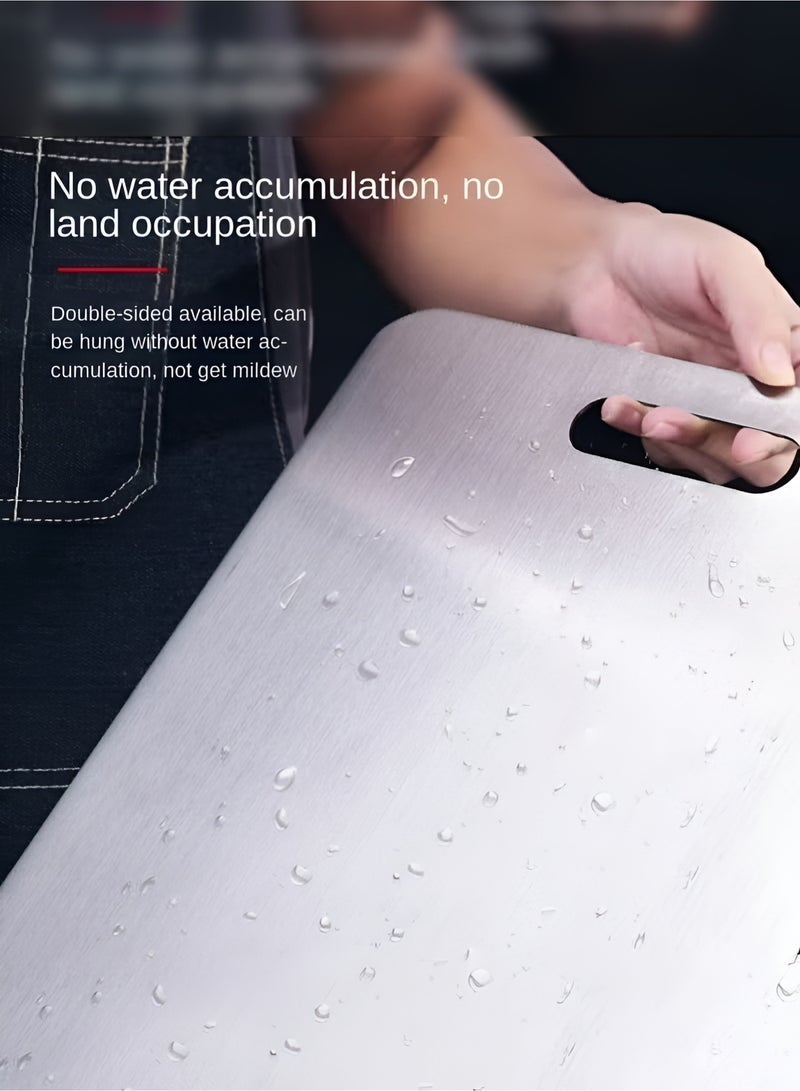 Toshionics 304 Stainless Steel Cutting Board For Kitchen, Meat, Fruit, Pastry, Pizza, Cheese, Vegetable Metal Cutting Board, Meat Cutting Board For Anti-skid Double Side, Dough Board 27X39 - Image 4