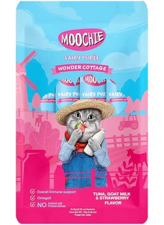 MOOCHIE Wonder Cottage Tuna Goat Milk And Strawberry Flavor 15G Pouch  - Image 1
