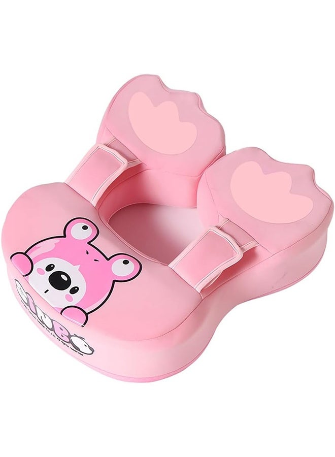 عوامات سباحة الأطفال العائمة غير القابلة للنفخ للسباحة للرضع مع دعم سفلي آمن للأطفال الرضع قابل للتعديل ومناسب للأطفال الصغار والأطفال، عوامة سباحة للأطفال بنمط كرتوني - Image 2