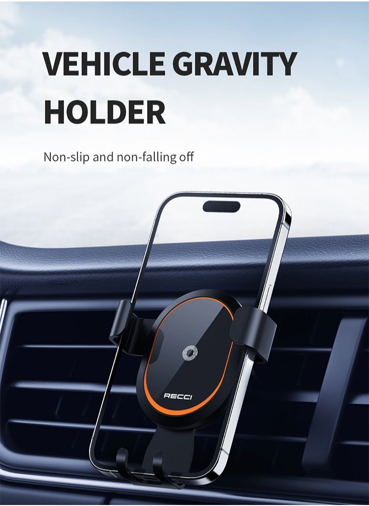 Recci - Car Phone Holder for Air Vent Gravity Holder Universal 360 Rotateble Hands Free,Fits iPhones & Androids for Anti-Slip and Stable - Image 1