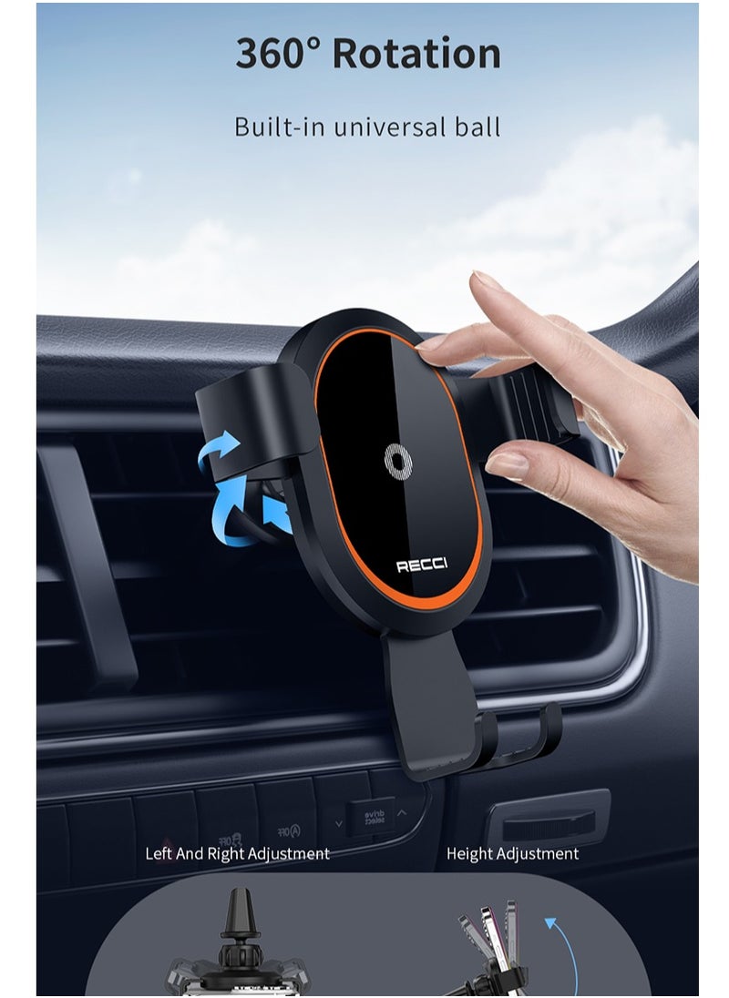 Recci - Car Phone Holder for Air Vent Gravity Holder Universal 360 Rotateble Hands Free,Fits iPhones & Androids for Anti-Slip and Stable - Image 1