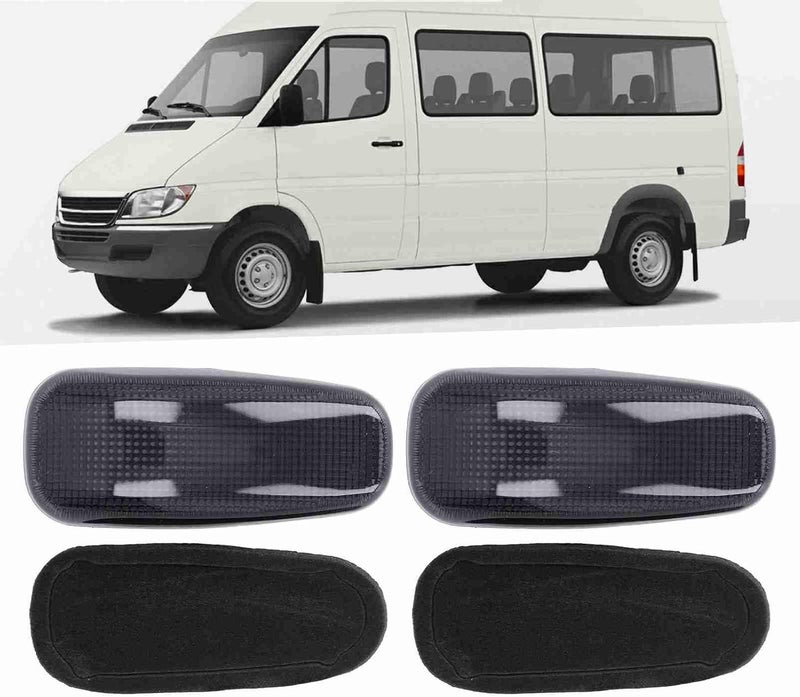 ARAMOX Marker, 2PCS Side Turn Light Lens with Gaskets Replacement for SPRINTER 2500 3500 2003?2006(Black) - Image 2