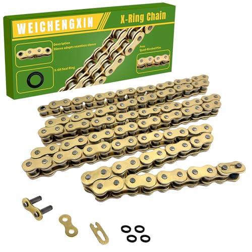 WEICHENGXIN Gold 520 X-Ring Chain 112 Links - UniversalEnhanced Durability & Performance - Image 1