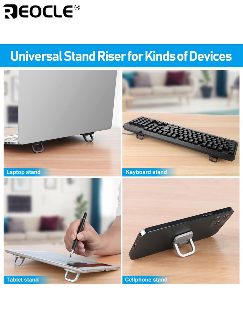 REOCLE 4PCS Compact Portable Laptop Stands with Invisible Foldable Design & Ergonomic Support Zinc Alloy Computer Risers with Wide Compatibility for Notebook Tablet and Phone - Image 5