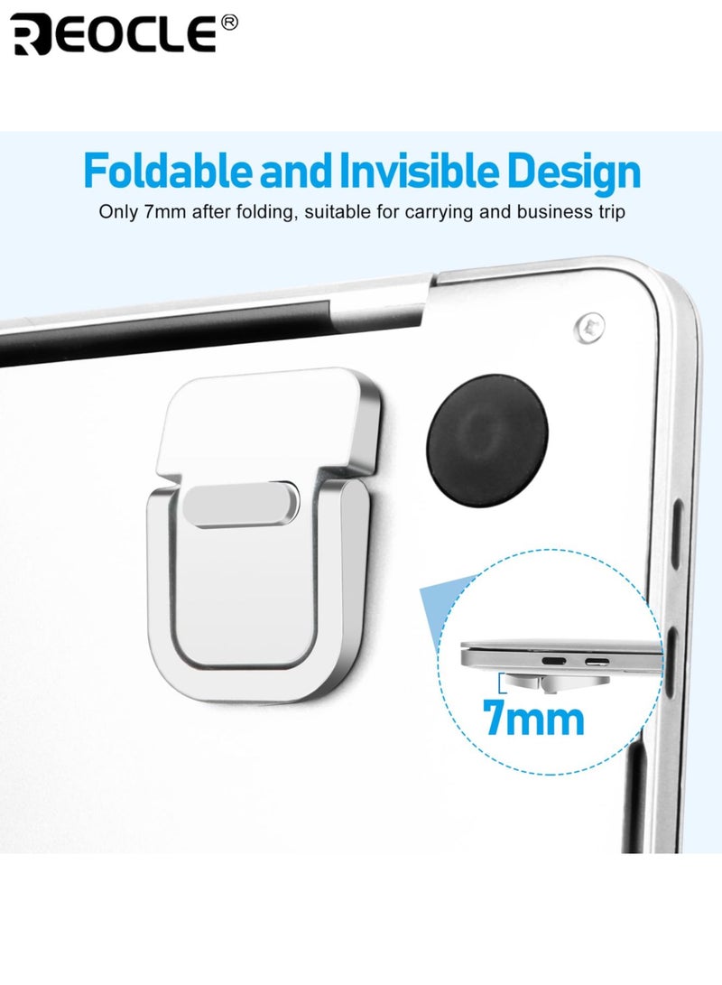 REOCLE 4PCS Compact Portable Laptop Stands with Invisible Foldable Design & Ergonomic Support Zinc Alloy Computer Risers with Wide Compatibility for Notebook Tablet and Phone - Image 2
