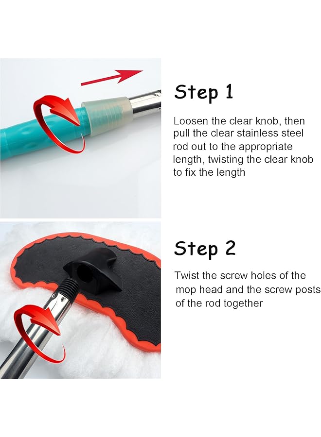 KASTWAVE Car Wash Brush With Long Handle, Car Cleaning Brush Car Wash Mop Telescopic Handle Multifunctional Car Wash Tool Suitable For Cleaning Cars, Suvs, Trucks And Home Cleaning - Image 4