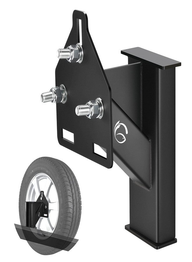 GADFISH Stake Pocket Spare Tire Carrier Mount, 3-Nuts Design Trailer Bracket Heavy Duty Holder, Fits 4 & 5 & 6 Lugs Trailer Wheels on 4",4.5'',4.75'',5'',5.5''and 6''Bolt Patterns, Holds up to 150 Lbs - Image 1