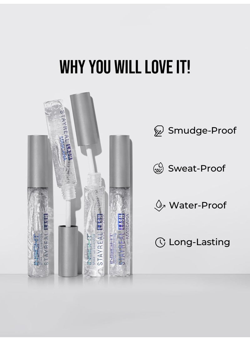 إنسايت ماسكارا إنسايت ستاي ريل لاش | شفافة | تركيبة جل شفافة | مظهر طبيعي | مقاومة للتعرق | للحواجب والرموش | لجميع أنواع البشرة - ١٠ غرام - Image 4
