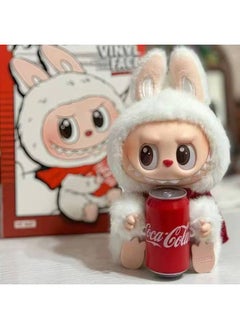 LABUBU Labubu Generation Of The Motherland Macarons Bubble Series Fun Blind Box Vinyl Face Plush Doll-Color:Coke Sitting Position-Height:15cm