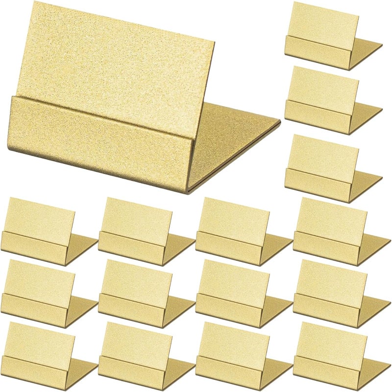 24 Gold Metal Name Card Holders, L-Shaped Foldable Display Stand, Table Number Holders, Suitable for Weddings Events, Strong Support - Image 5