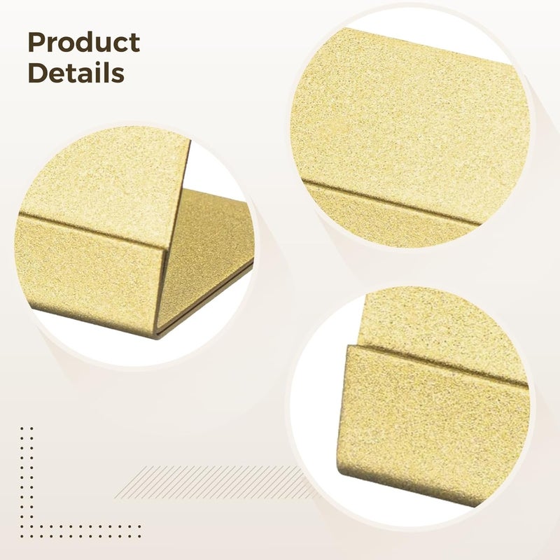 24 Gold Metal Name Card Holders, L-Shaped Foldable Display Stand, Table Number Holders, Suitable for Weddings Events, Strong Support - Image 3