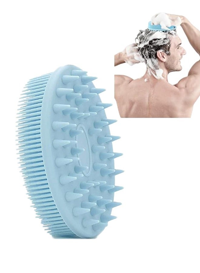 Upgrade 2 in 1 Bath and Shampoo Brush, Silicone Body Scrubber for Use in Shower, Exfoliating Body Brush, Premium Silicone Loofah, Head Massage - Image 1