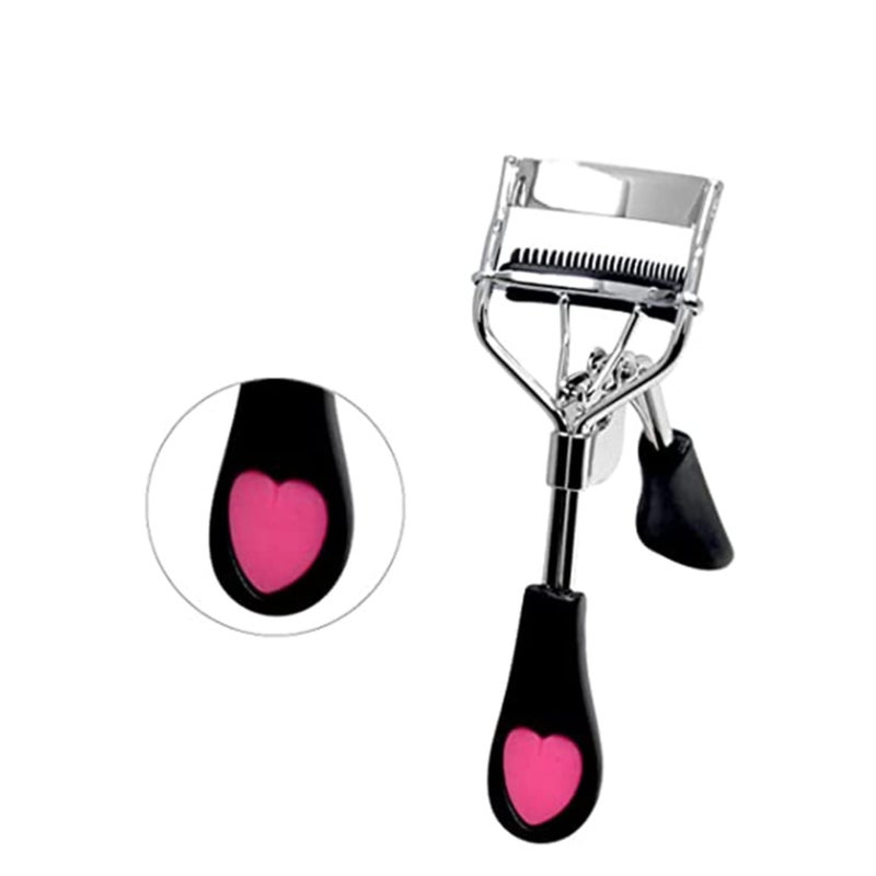 SOLARAE Eyelash Curler, Lashes Curler Clip with Built in Comb Eye Lash Curler Lash Tool with Brush Mini Small Best Eyelash Curler with Lash Separator Refill Pads Portable Compact Makeup Curler (Black) - Image 4