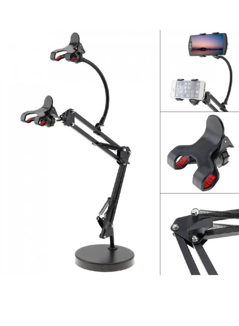 GENNEXT Video Cantilever Dual Mobile Phone Broadcast Bracket Cantilever Dual Mobile Phone Large Disk Broadcast Bracket - Image 2