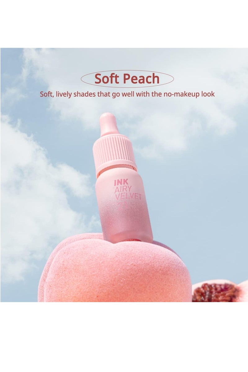 Peripera Peripera Ink Airy Velvet Lip Tint (0.14 fl oz) |#022 CENTER PEACH - Image 4