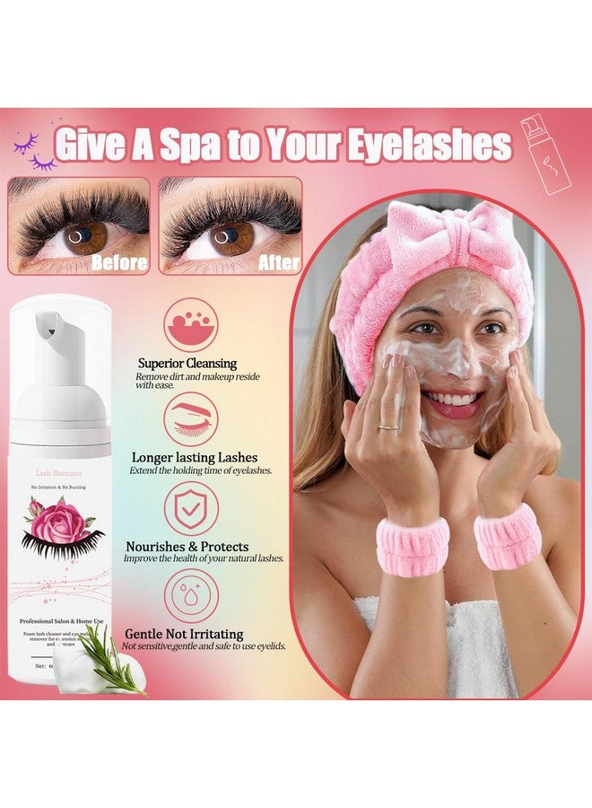 DNSGOOR Diy Lash Extension Kit 684Pcs 10-18Mm D Curl Lashes Clusters With Lash Bond And Seal Glue Remover Lash Shampoo Cleansing Brush Headband Wristband Tweezers Eyelash Brush Applicator - Image 3