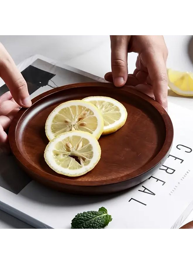 Rustic Acacia Wood Oval Serving Platter Chopboard for Afternoon Tea Salad Sushi Display Durable Natural Tableware for Fish Dessert Cake Housewarming Wedding Holiday Gift Kitchen Picnic RV Restaurant Use - Image 4