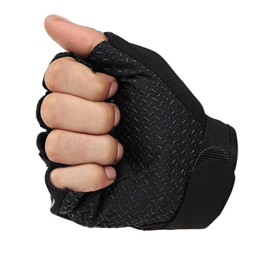 Auto Hub Nylon Bike Riding, Cycling Sports Gloves for Men & Women-(Blue, Half Finger Gloves -XLarge) - Image 2