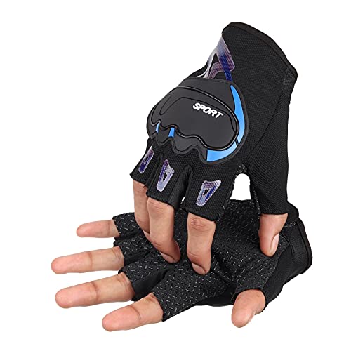 Auto Hub Nylon Bike Riding, Cycling Sports Gloves for Men & Women-(Blue, Half Finger Gloves -XLarge) - Image 4