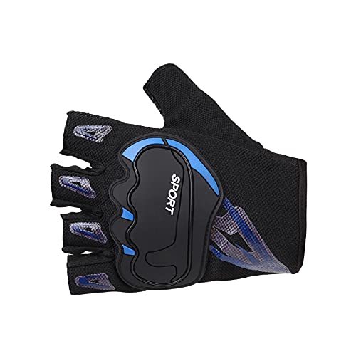 Auto Hub Nylon Bike Riding, Cycling Sports Gloves for Men & Women-(Blue, Half Finger Gloves -XLarge) - Image 3