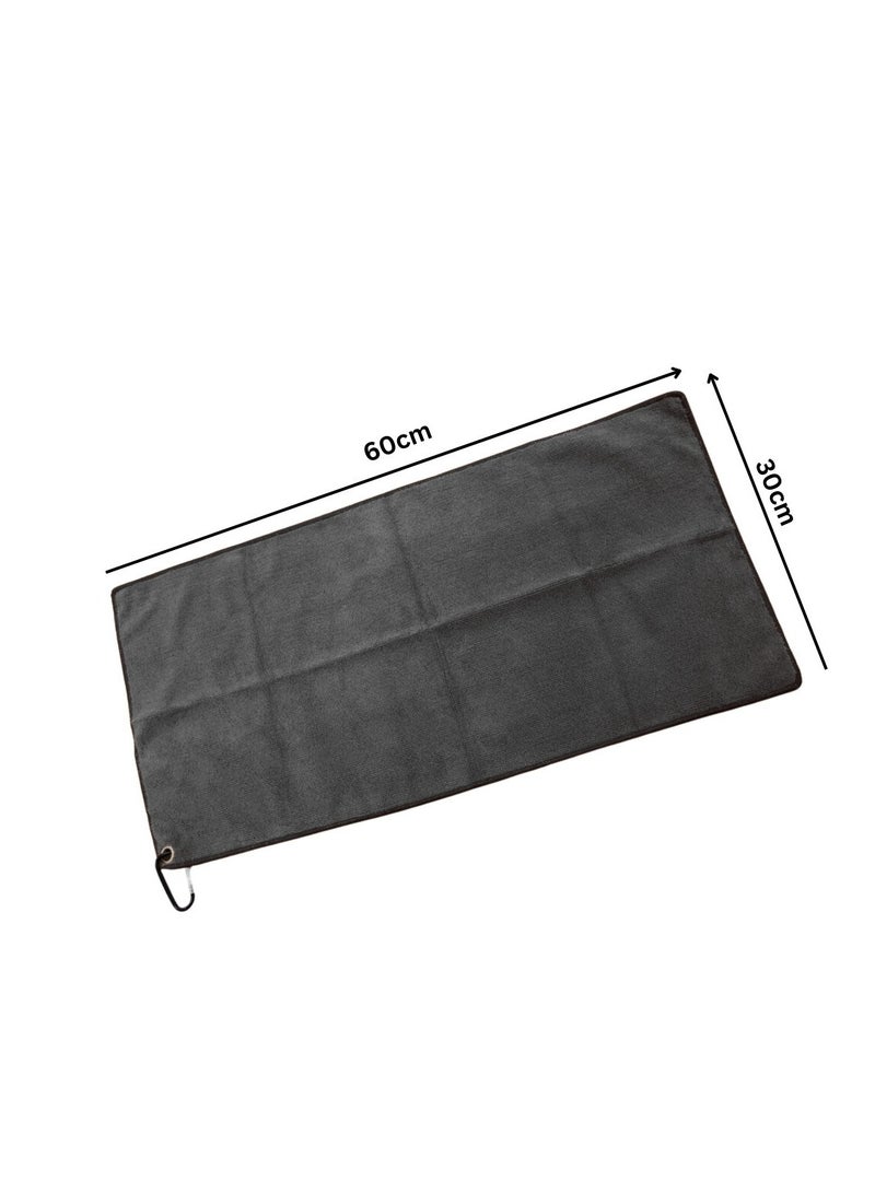 Liying Barista Cleaning Towel with Hook Set Pack of 2pcs, 30 * 60cm Mirco Fiber Cloth for Cleaning Espresso Coffee Machine Steam Wand and Coffee Bar Counter (Grey) - Image 2