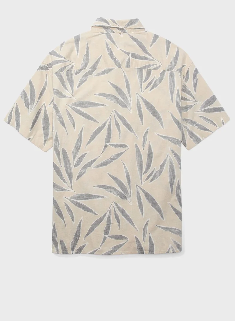 American Eagle Tropical Button Down Poolside Shirt