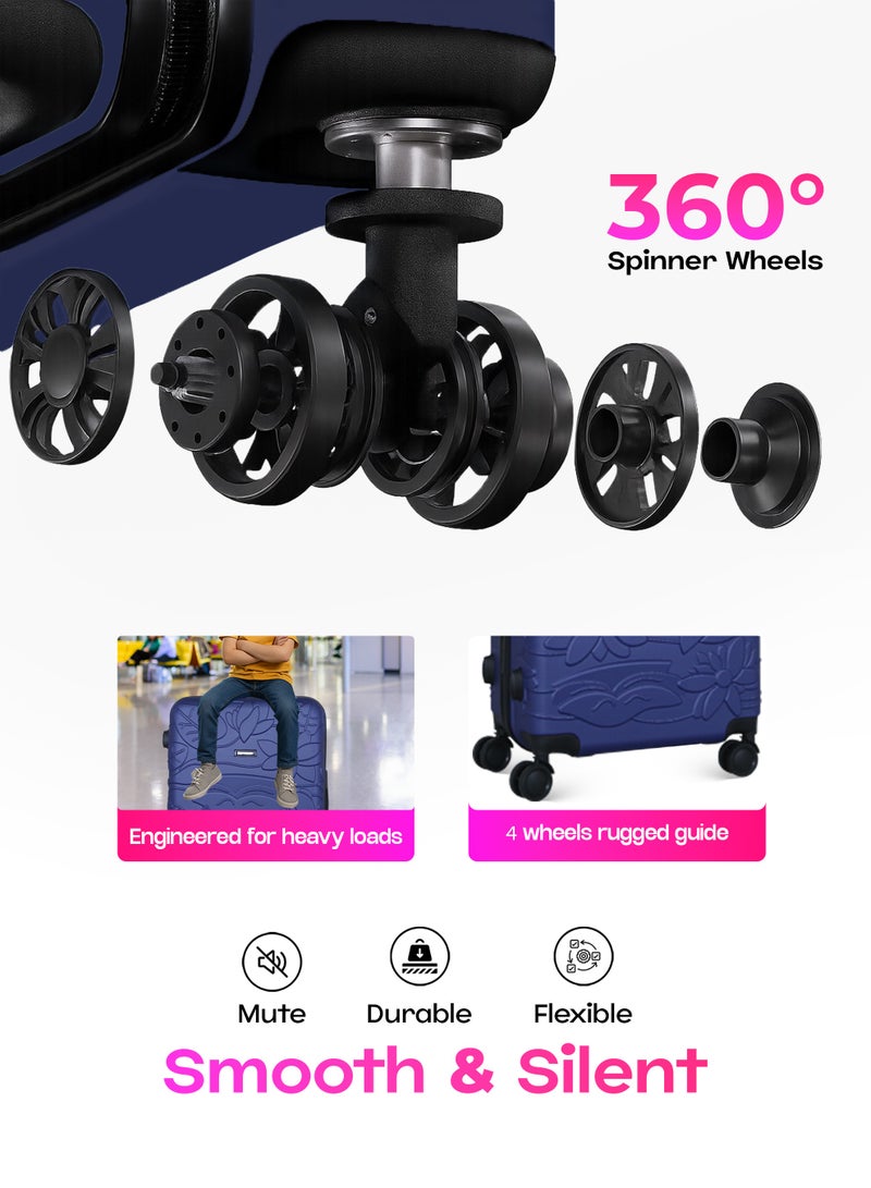 فيبتور طقم حقائب سفر 3 قطع ABS بعجلات مع نظام رقم قابل للقفل - Image 2