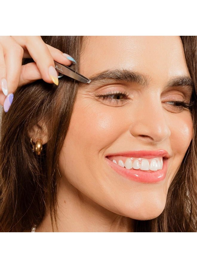 No mo-stache مجموعة إزالة الشعر بالشمع No Mo-Unibrow: شرائح شمعية وملاقط صغيرة للوجه والحواجب، 24 شريحة فردية. كما تم عرضها في برنامج شارك تانك! - Image 4