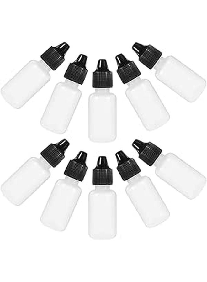 15ml Small Plastic Squeeze Dropper Bottles with Black Caps 10 Pack for Essential Oils - Image 1