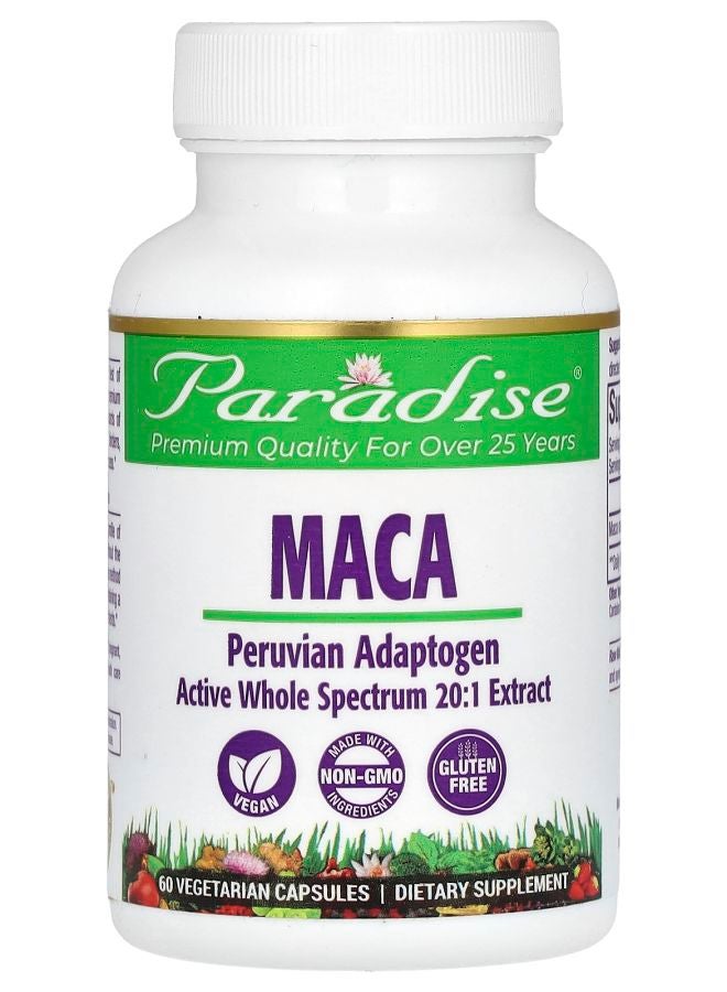 Paradise Herbs Maca 60 Vegetarian Capsules