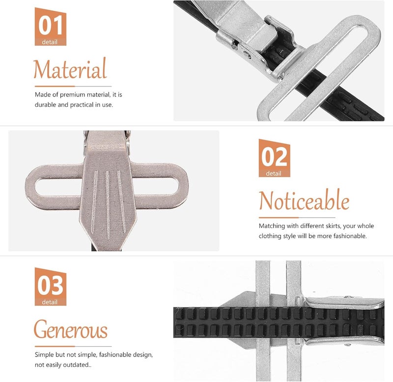 Pleated Skirt Buckles Waist Adjustment Clips 5pcs Silver-white Uniform Skirt Closure Accessories for ’ Jk School Uniforms - Image 3