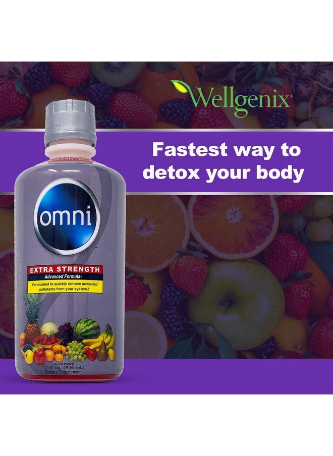 wellgenix Wellgenix Omni Cleansing Drink, Extra Strength Body Detox, Herbal Cleanse Detox Liquid, Flush Your System, Fruit Punch Flavor, 32 Fl Oz, Premium Detox Support Supplement  - Image 3