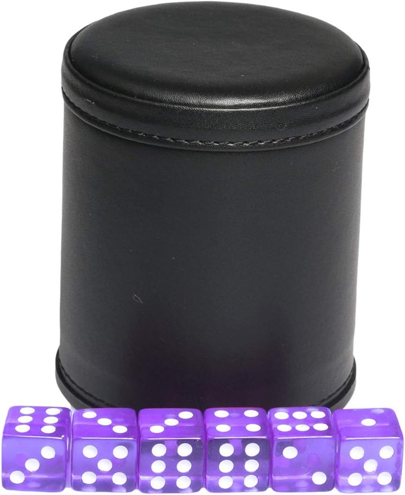 Bc Toptan Leatherette Dice Cup Felt Lining Shaker Quiet for Playing Yahtzee/ Farkle/ Liars Dice/ Board Game - Image 2