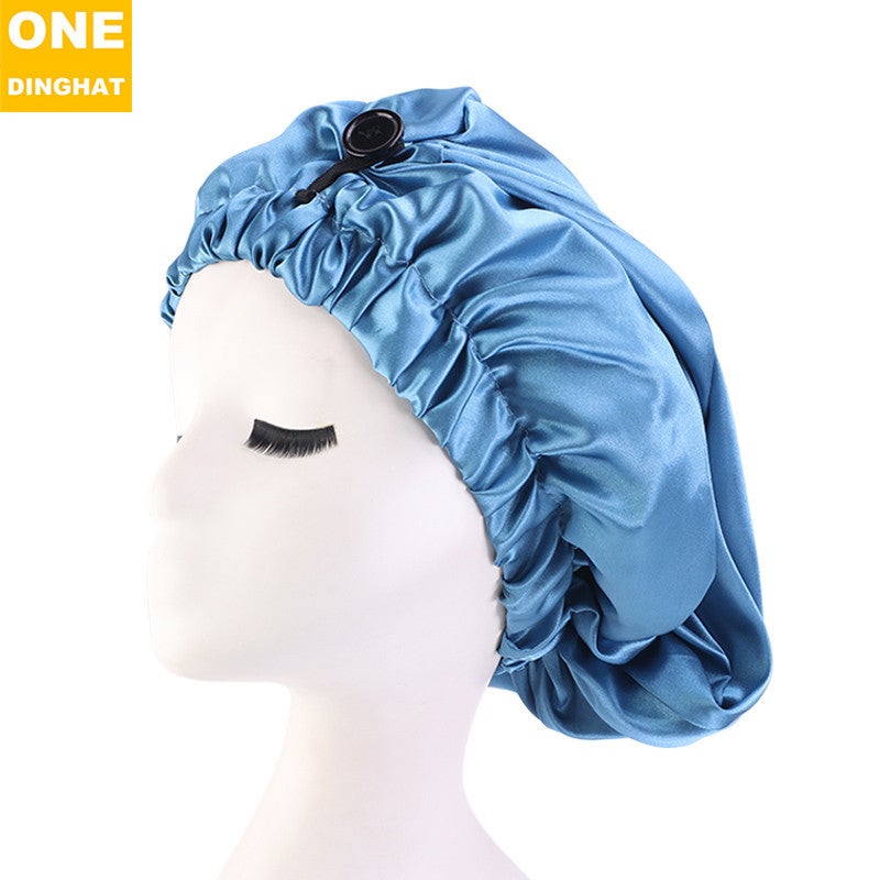 New Long Barrel Nightcap With Buckle Sade Beauty Salon Shower Cap Makeup Hat Tjm-446I - Image 4