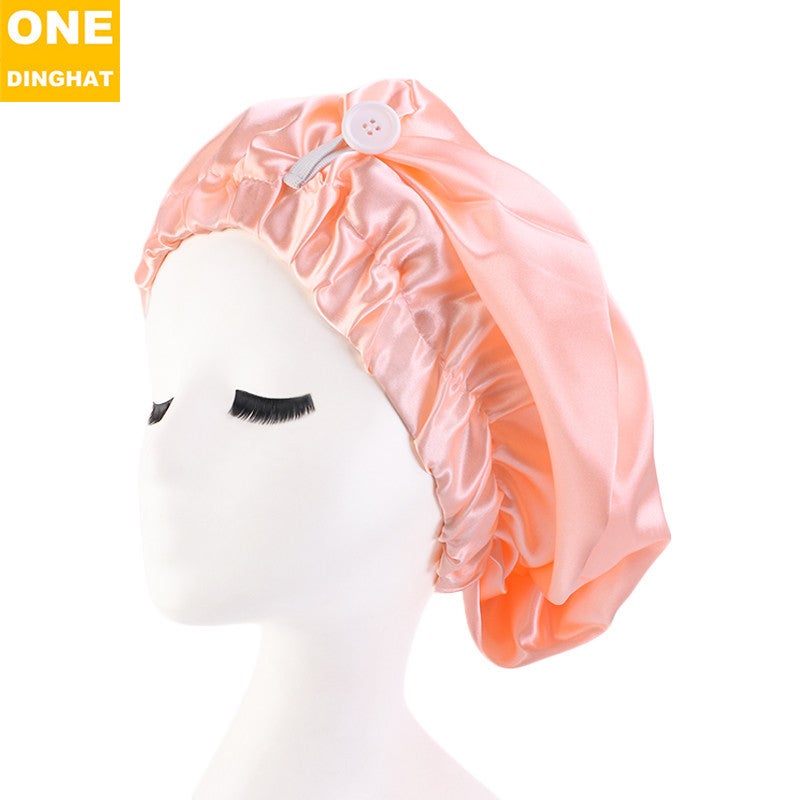 New Long Barrel Nightcap With Buckle Sade Beauty Salon Shower Cap Makeup Hat Tjm-446I - Image 3