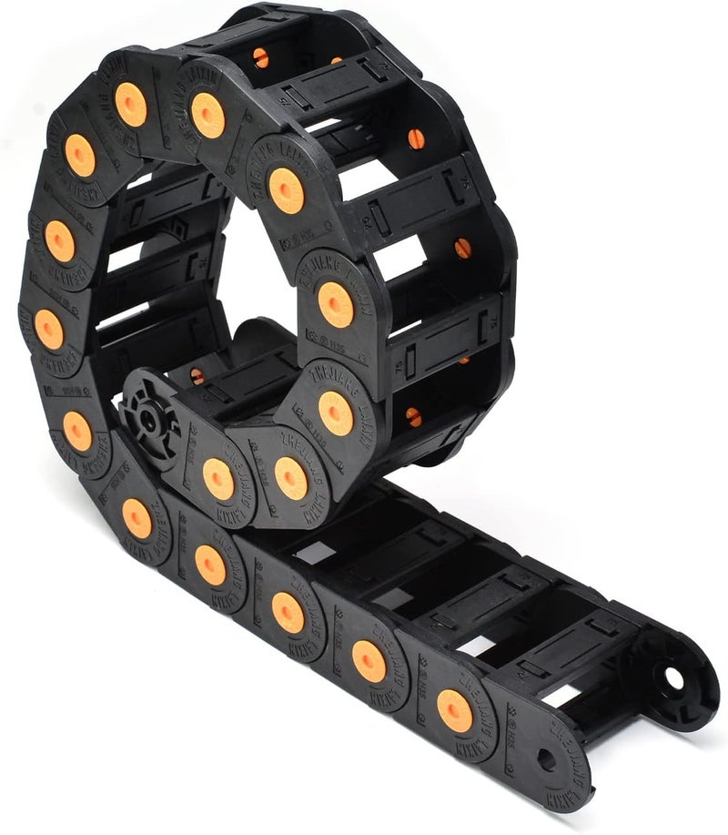 Fielect سلسلة سحب كابل مفتوحة مع موصلات نهائية R100 35X75mm 1 متر بلاستيك لآلات CNC الكهربائية سوداء 1 قطعة - Image 1