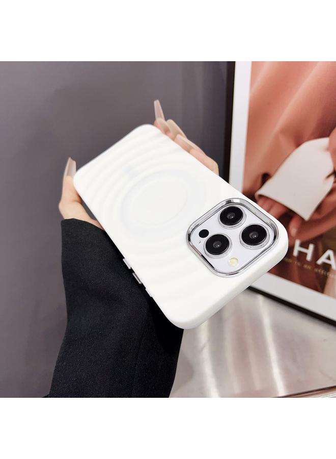 Zaboon Case For iPhone 12 Wave MagSafe Silver Lens Frame TPU Phone Case - Image 1