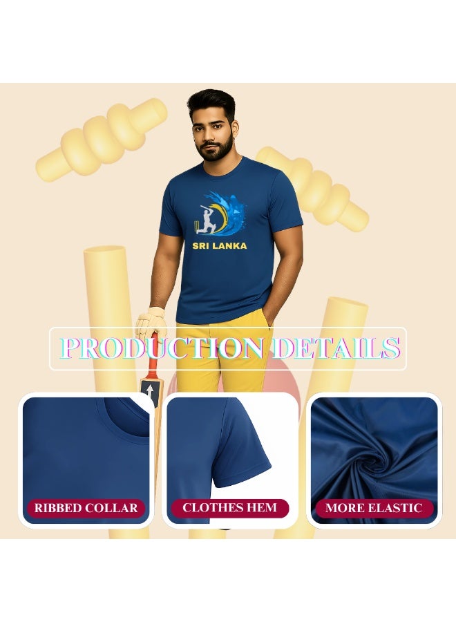 Sri Lanka Cricket Dry Fit T-Shirt For Men | Lightweight Half Sleeve Round Neck Jersey | Ideal For Sports, Training & Casual Wear - Image 3