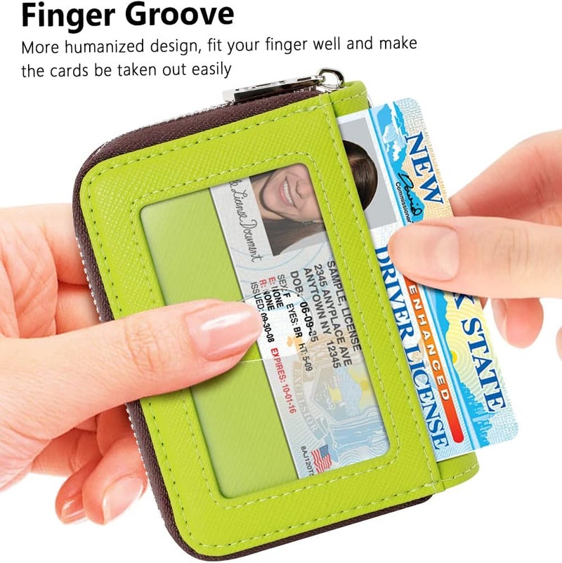 FurArt Zipper Wallet Women, RFID Blocking Credit Card Wallet, Business Card Holder, Compact Size KeyChain Wallet - Image 2