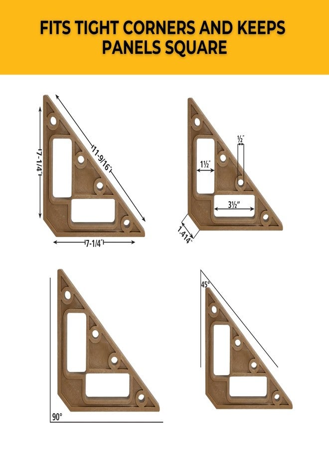 فاست كاب مربع أوسكار فاست كاب لتثبيت الألواح أثناء التجميع - مثالي للمقاولين المحترفين والنجارين والفنيين - عبوة من 4 قطع - 02282 - Image 4