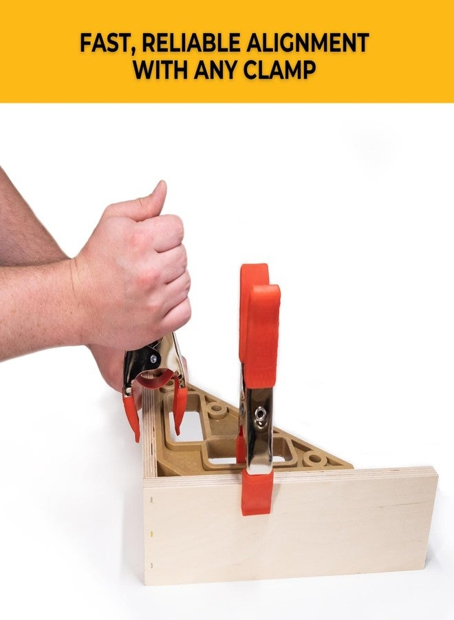 فاست كاب مربع أوسكار فاست كاب لتثبيت الألواح أثناء التجميع - مثالي للمقاولين المحترفين والنجارين والفنيين - عبوة من 4 قطع - 02282 - Image 2