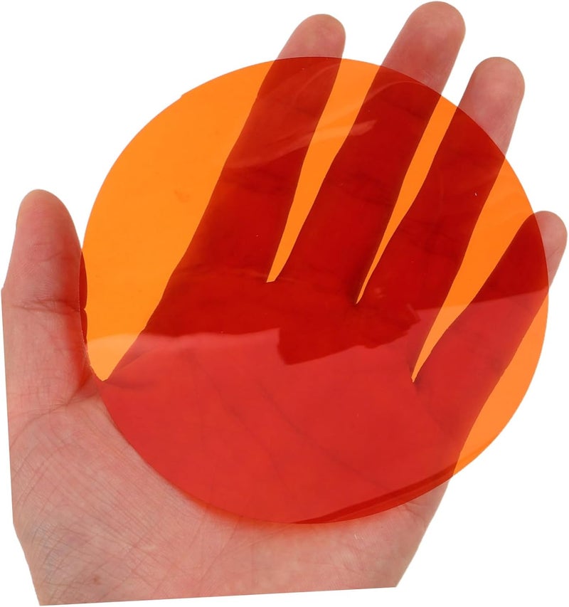 Healeved 20pcs Warm Light Filter Stickers, Self-Adhesive Correction Gel Sheets for LED Spotlights and Video Lighting, 10cm Round Diffuser Film for Home Ambient and Photography Lighting - Image 4