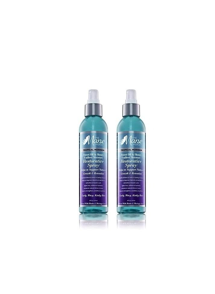 THE MANE CHOICE - The Mane Choice Tropical Moringa Sweet Oil & Honey Endless Moisture Sealing Cream, 8 Ounce (Pack of 2) - Image 1