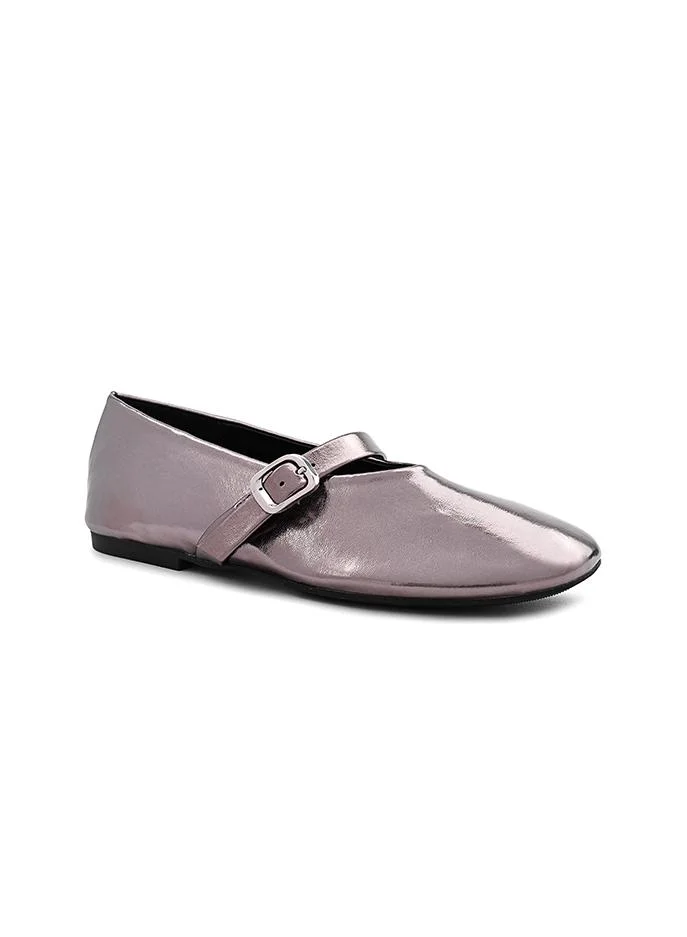 كابلي Cuple Metallic Mary Jane Ballerina Flats