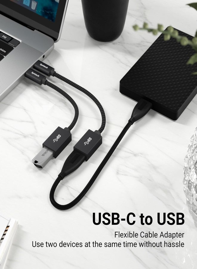 Syntech محول USB C إلى USB من سينتيك، عبوة 2 محول USB C إلى USB 3، Type C إلى A، محول Thunderbolt 3 إلى USB أنثوي كابل OTG متوافق مع iPhone 17/Air/16/15 Pro Max، iPad mini 6، MacBook Pro، Air والمزيد - Image 2